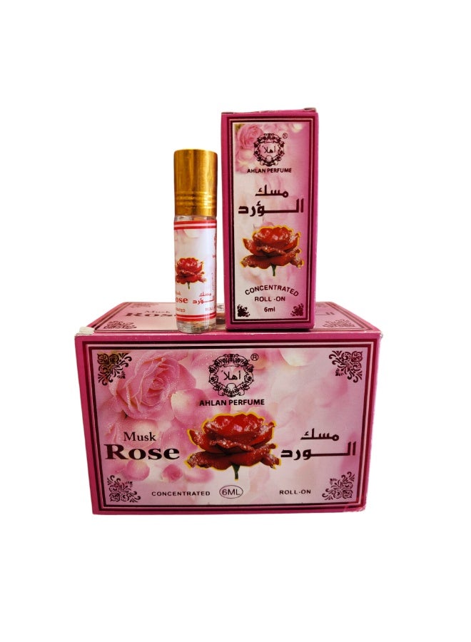 Musk Rose Perfume Roll 6ml 12 Pieces