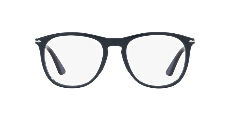 Persol Unisex PO3314V Square Prescription Eyewear Frames Dusty BlueDemo Lens 53 mm