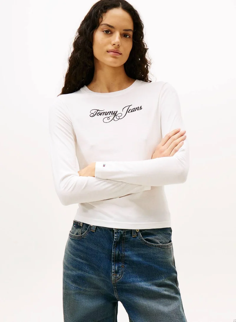 TOMMY JEANS Essential Logo Slim Long Sleeves T-Shirt