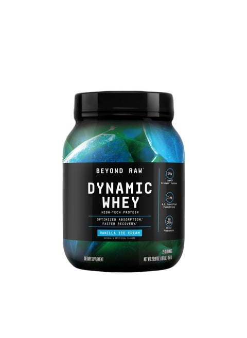 Raw Dynamic Whey High-Tech Protein Optimized Absorption And Faster Recovery Vanilla Ice Cream 25 Servings