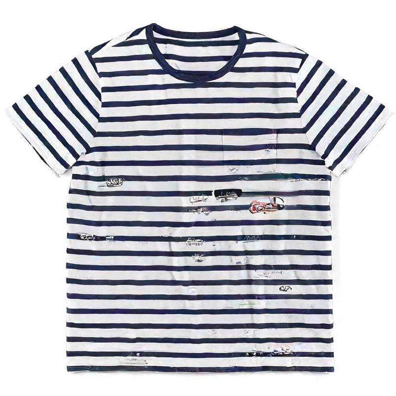 Men's Casual Striped Pocket Short Sleeve T-Shirt Quick Dry Breathable Outdoor Sports Top - Image 5