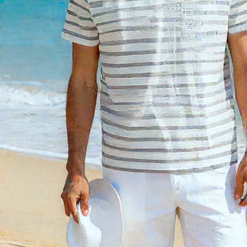 Men's Casual Striped Pocket Short Sleeve T-Shirt Quick Dry Breathable Outdoor Sports Top - Image 4