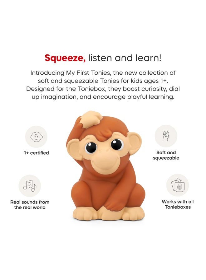Tonies My First Jungle Set - Monkey, Parrot and Tiger Soft and Squeezable Audio Toy Figurines - Image 3
