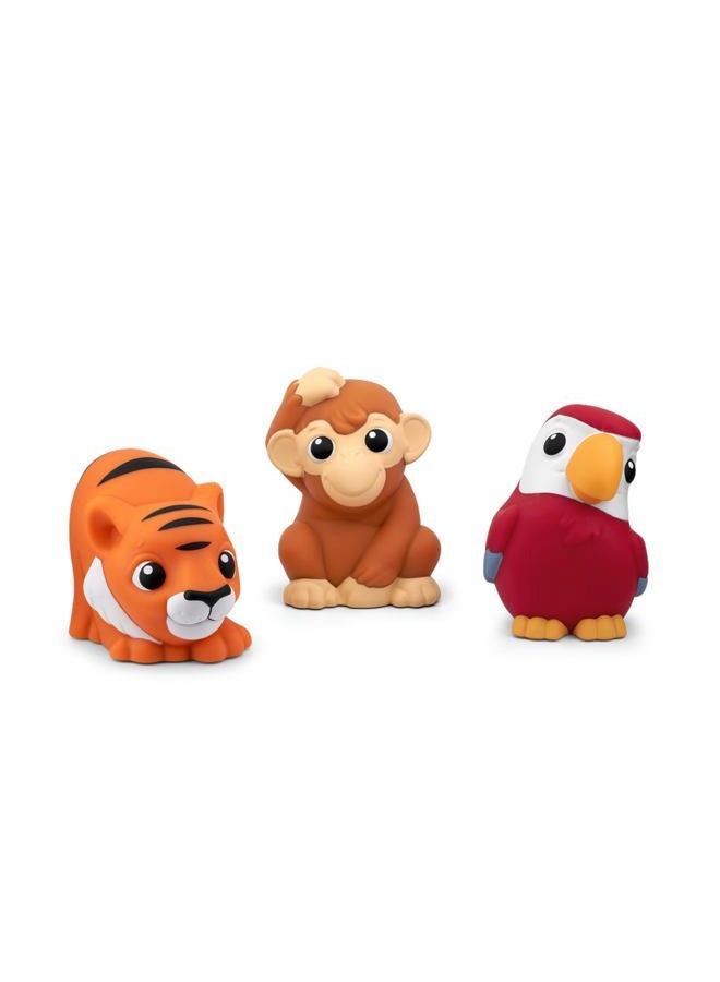 Tonies My First Jungle Set - Monkey, Parrot and Tiger Soft and Squeezable Audio Toy Figurines - Image 1