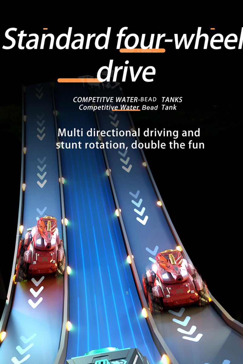 RC Car Toy 2.4G Children Water Beads Tank Gesture Sensing Cool Lighting Dynamic Dound Remote Controlled Cars Tanks Toys Gift(Red) - Image 5