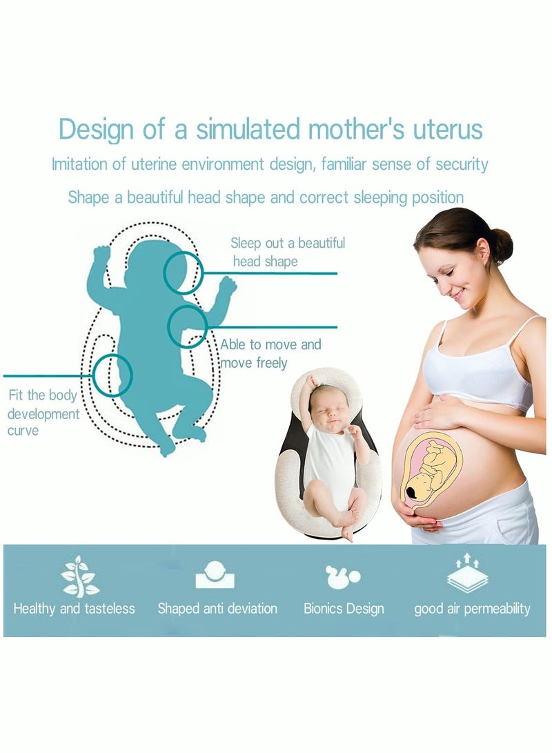 MIXDE Newborn Baby Nest Support Baby Lounger Pillow Softness Baby Bed Positioners Comfortable Easy Cleaning Baby Sleeper Lounger for 0 6 Months Infant Portable Bassinet Small - Image 4