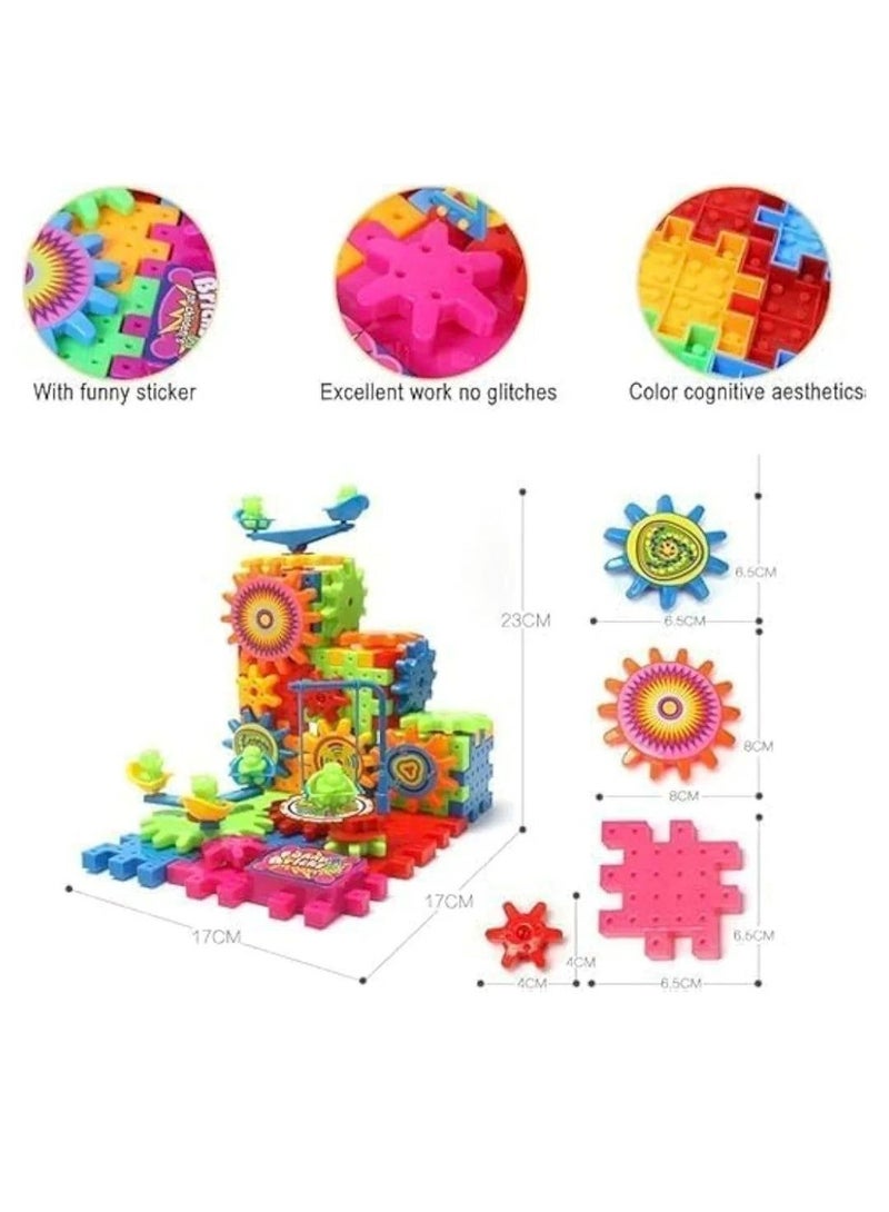81 PCS Educational Gear Building Blocks | Creative Construction Set for Kids, STEM Learning Toy Age 3+ - Image 5