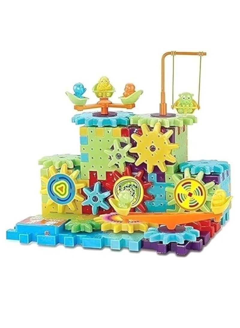 81 PCS Educational Gear Building Blocks | Creative Construction Set for Kids, STEM Learning Toy Age 3+ - Image 1