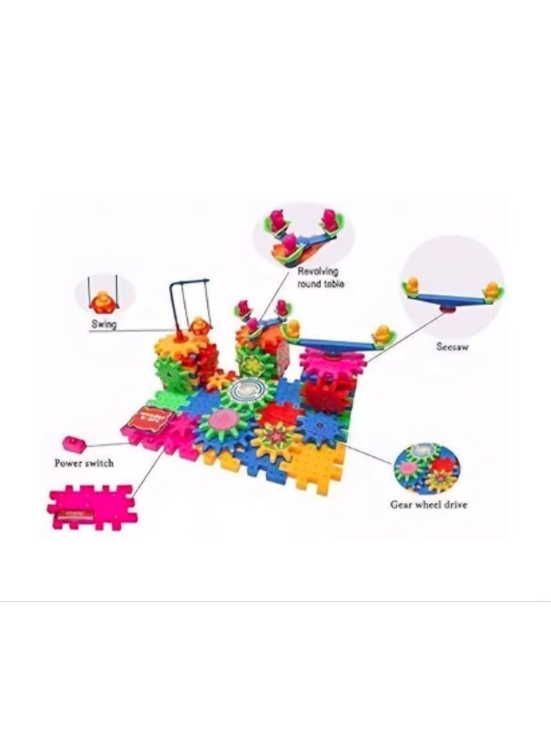 81 PCS Educational Gear Building Blocks | Creative Construction Set for Kids, STEM Learning Toy Age 3+ - Image 3