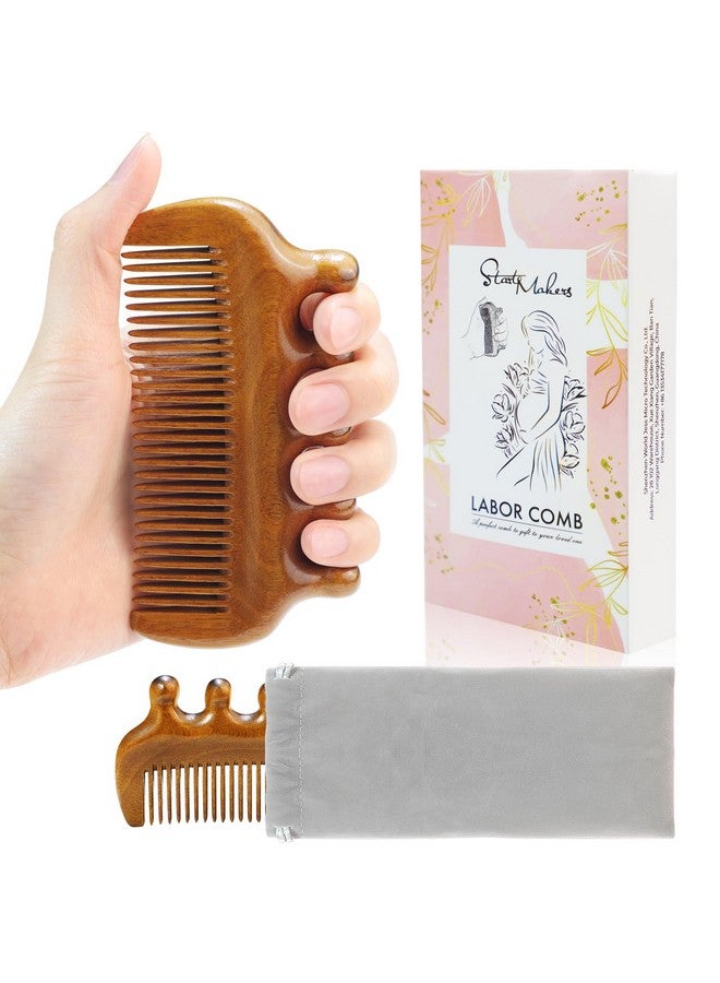 start makers START MAKERS Birthing Comb for Labor Pain Relief, Natural Wooden Comb for Women Labor and Delivery Essentials Labor Comb With Cloth Bag and Box, Pregnancy Gifts for Expecting Mom, Christmas Gift  - Image 1