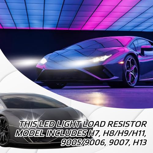 Hirificing 2PCS Car LED Headlight Decoder, 9006/9005 Blinker Resistor Hid LED Conversion Kit Warning Error Decoder Universal Anti Flicker Relay Canceller Capacitor Resistor Harness Adapter（9006/9005） - Image 5