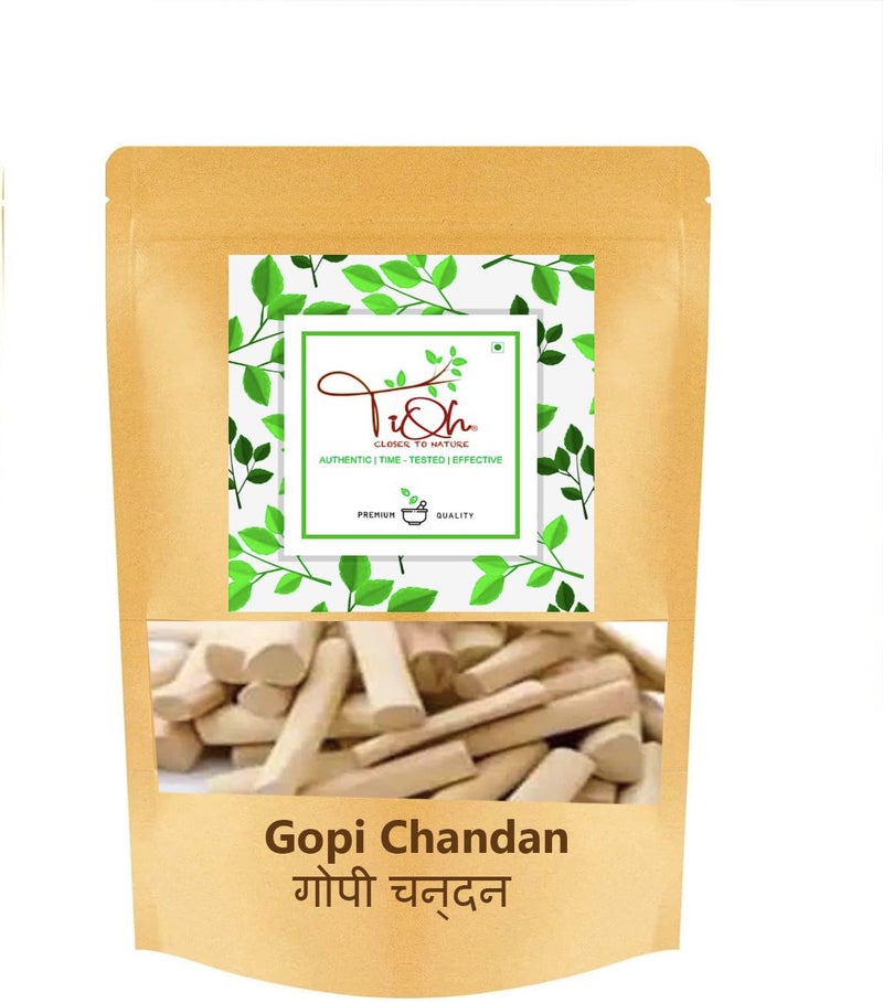 TiQH 100 Pure Natural Gopi Chandan Multi Purpose Use Devotee Scented Tilak Stick for Pooja Spiritual Things Holy Things Hare Krishna Face Removes Sunburn Tan 6 - Image 1