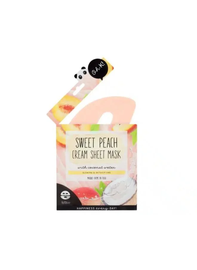 اوه كي Peach & Coconut Water Cream Sheet Mask