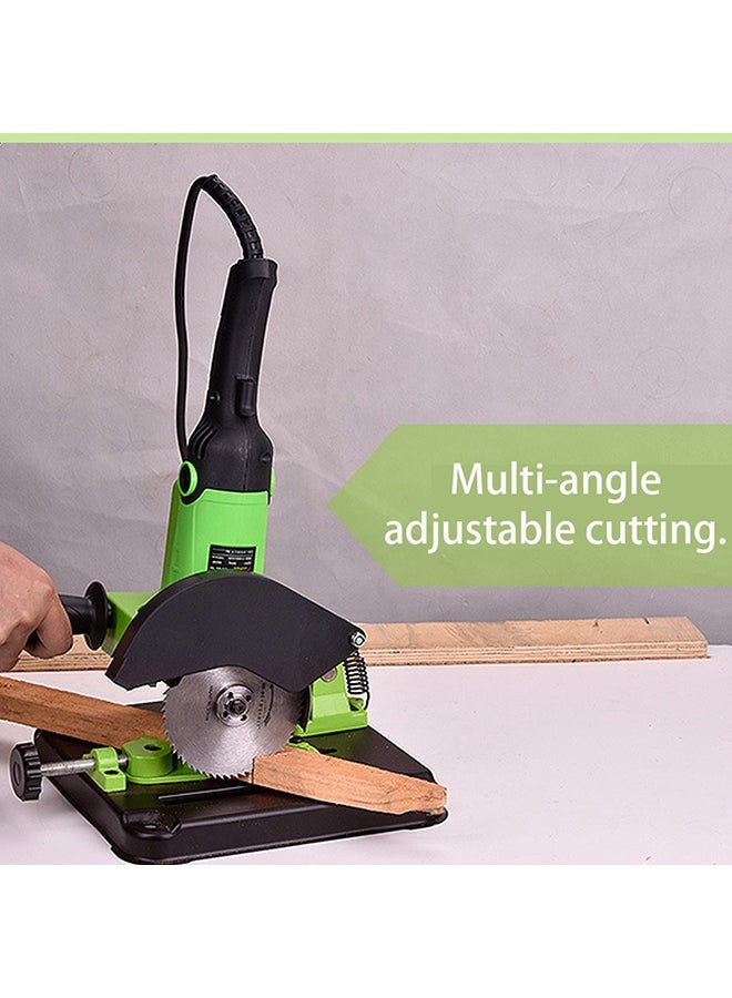 NIBEMINENT Aluminum Iron Base Angle Grinder Holder Black/Green 25.2x25.2x26cm  - Image 4