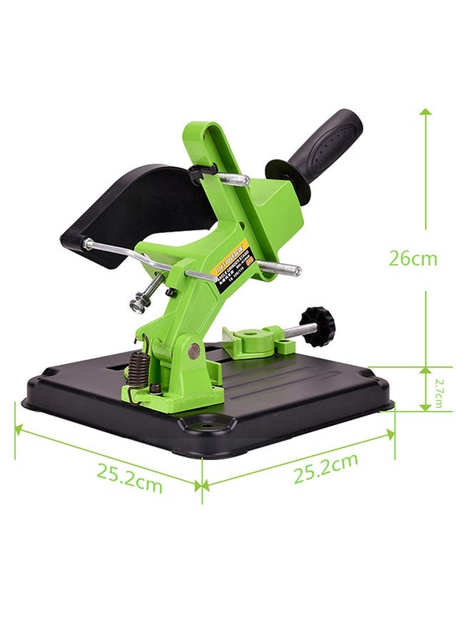 NIBEMINENT Aluminum Iron Base Angle Grinder Holder Black/Green 25.2x25.2x26cm  - Image 2