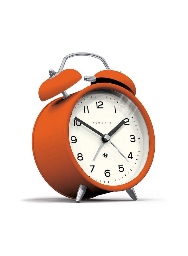 NEWGATE Charlie Bell Echo Alarm Small Contemporary Bedside Alarm Clock Analogue Alarm Clock Twin Bell Alarm Clock Desk Clock Bedside Clock Arabic Numerals (Pumpkin Orange) - Image 4