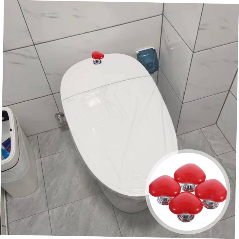 1 حزمة زر دفع خزان المرحاض على شكل قلب، سهل الطرد، تركيب بسيط، ديكور الحمام - Image 3
