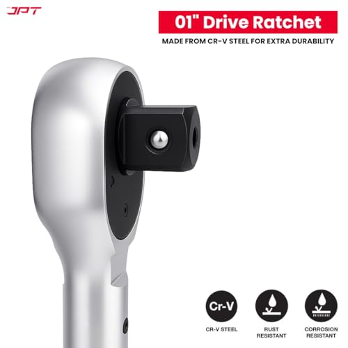 JPT Heavy-Duty 01 Inch Extra Long Ratchet Handle/Wrench | 24 Tooth Reversible Ratchet | Cr-V Steel Made | Quick Release Ratchet Handle for Industries Maintenance, Auto Repair, Motorcycles - Image 5