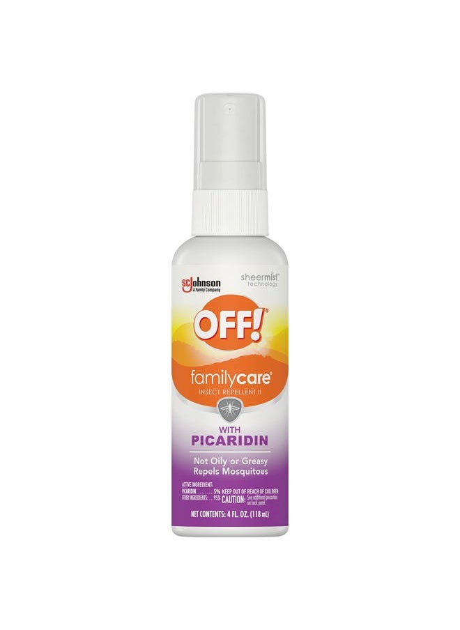 OFF! FamilyCare Insect & Mosquito Repellent Spritz, Bug Spray Made with Picaridin for Everyday Use, 4 oz  - Image 1