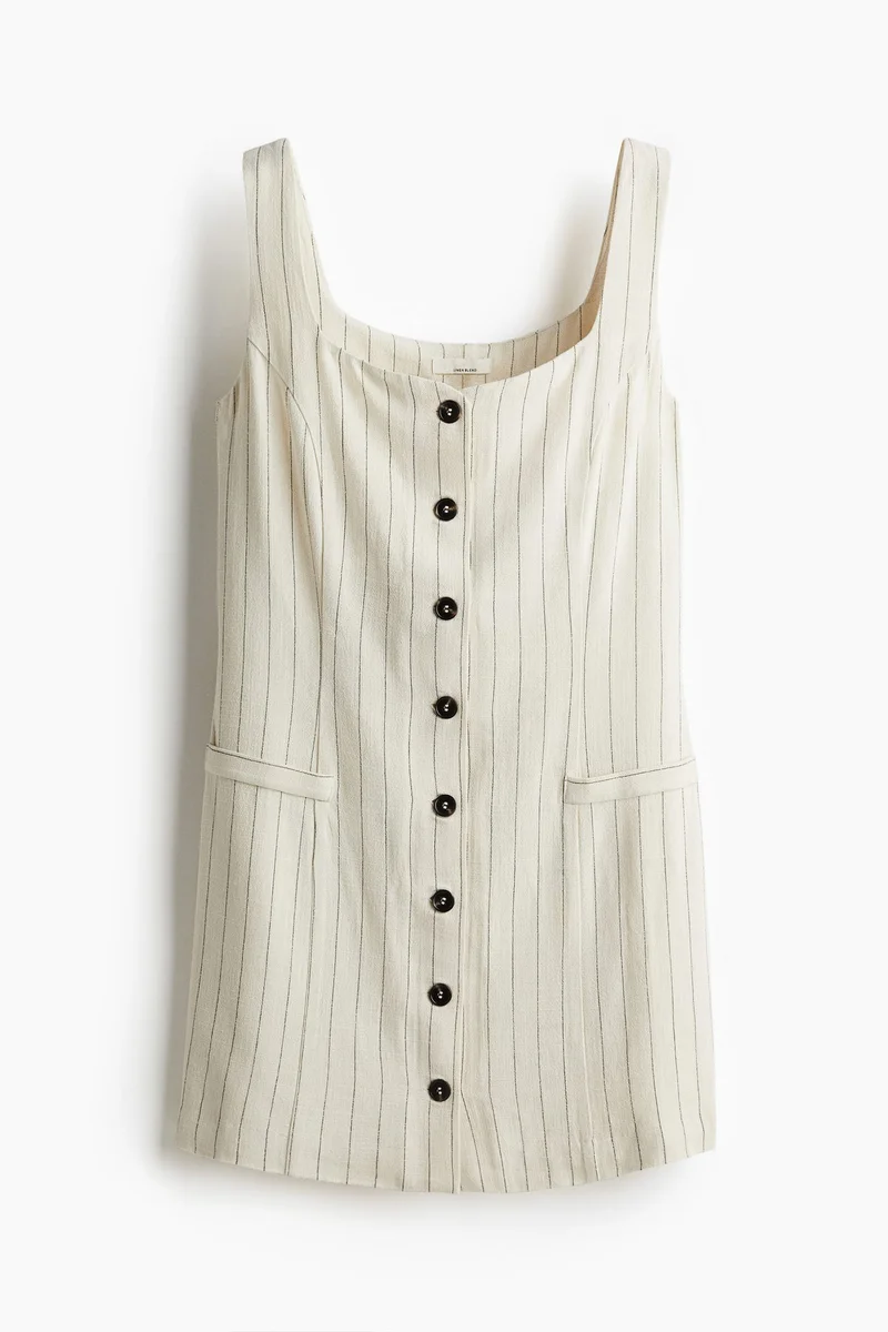 H&M Sleeveless linen-blend dress