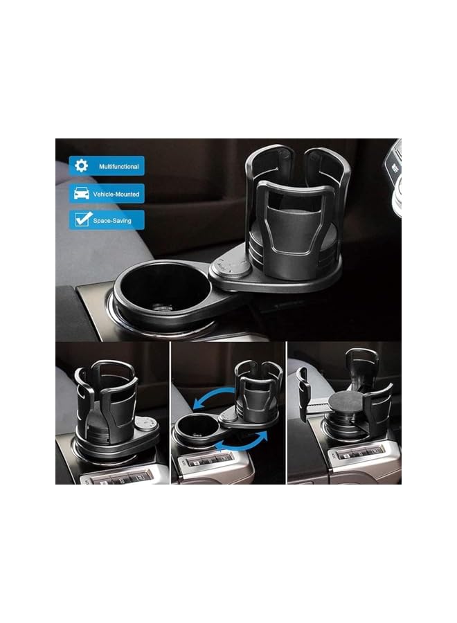 S-TOP Car Cup Holder Expander, Adjustable Automotive Beverage Holder Adapter with Stable Swivel Base, 2 in 1 Cup Expander Accessory for Various Vehicle Models and Sizes - Image 4