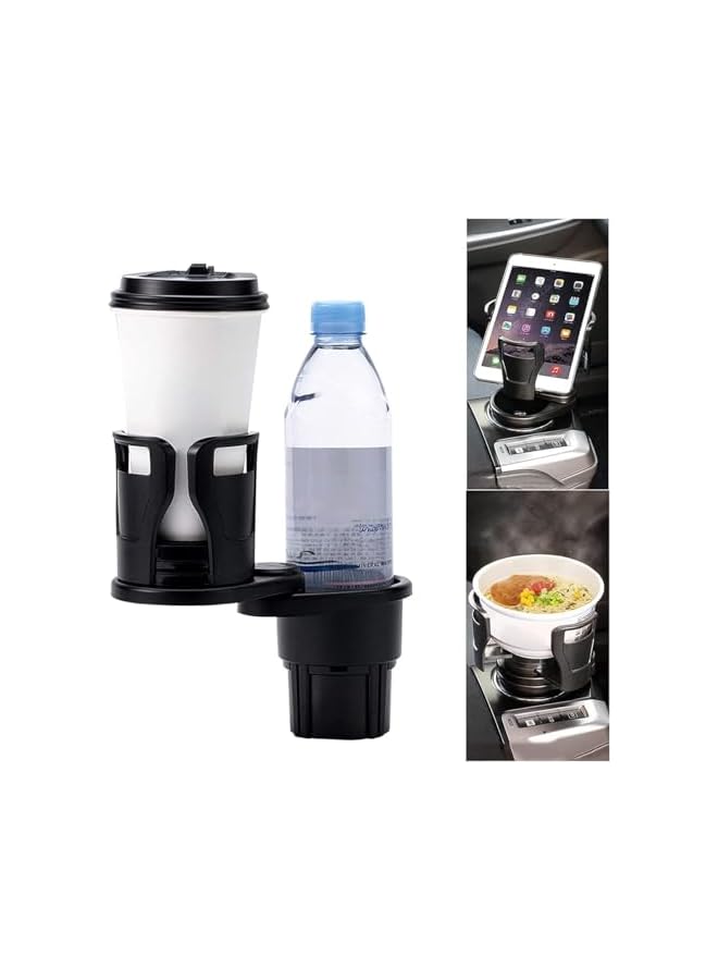 S-TOP Car Cup Holder Expander, Adjustable Automotive Beverage Holder Adapter with Stable Swivel Base, 2 in 1 Cup Expander Accessory for Various Vehicle Models and Sizes - Image 3