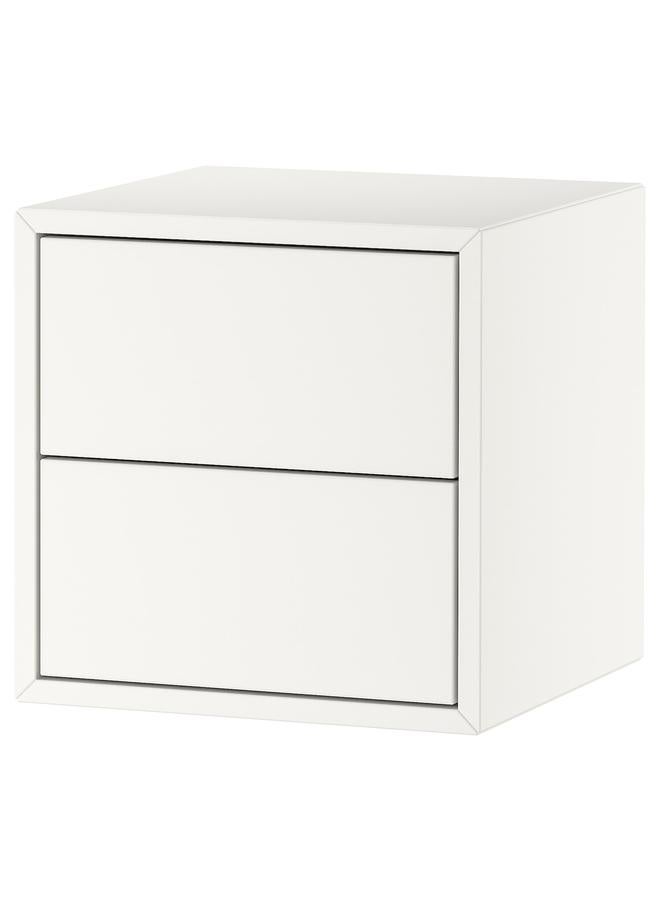 إيروريكس خزانة ذات درجين، أبيض، 35×35×35 سم - Image 1