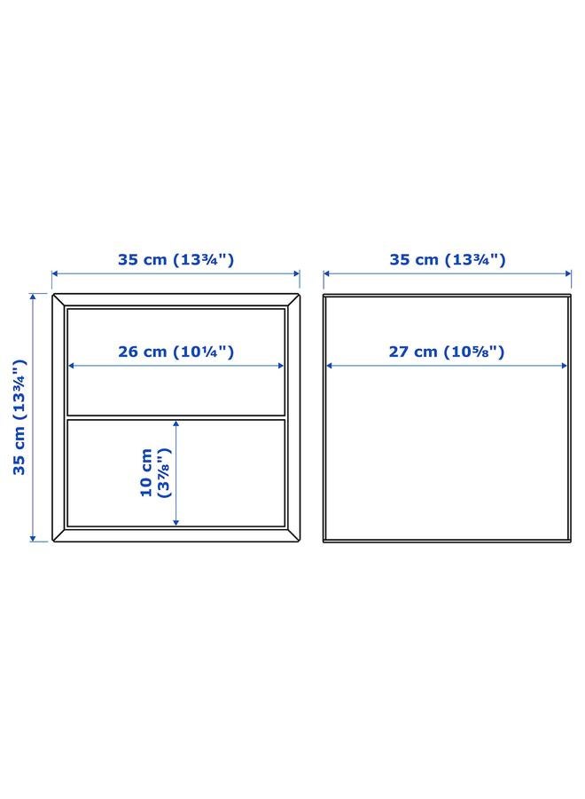 إيروريكس خزانة ذات درجين، أبيض، 35×35×35 سم - Image 3