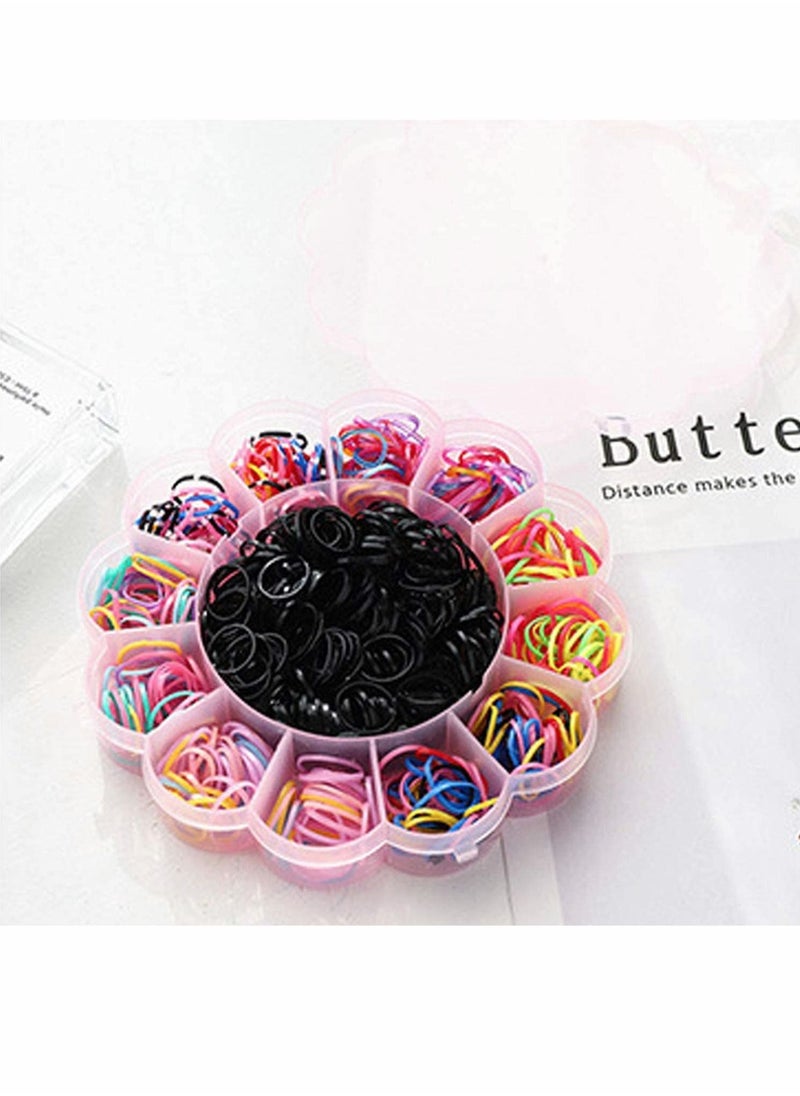 Excefore - 800 PCS Hair Tie Elastic Rubber Bands for Girls Kids Teens - Image 1