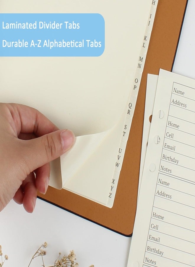 suituts Address Book Refill Pages with Alphabetical Tabs, Large Print 600 Contacts Refillable Pages, A5 6-Ring Address Page for Senior Home Office - Image 4