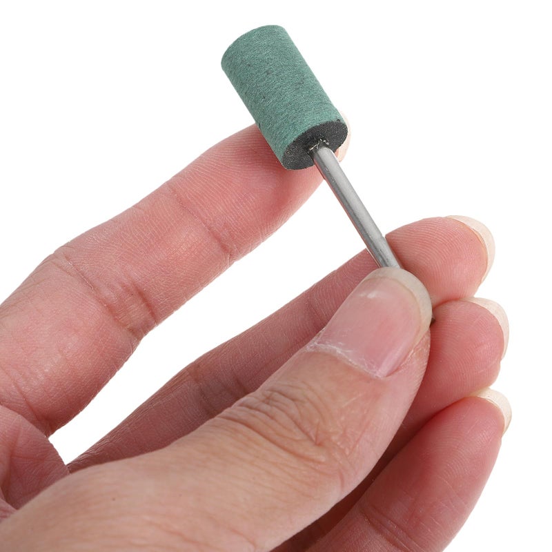 Green Rubber Abrasive Mounted Points Set 100pcs Assorted Grinding Stones for Rotary Tools Metal Polishing - Image 5