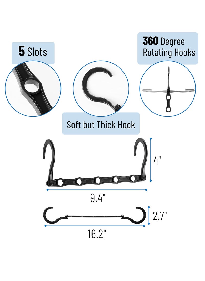 Dovva Space Saving Hangers, Black, 8 Pack, Clothes Hangers Space Saving, Closet Hangers Space Saver, Closet Space Savers, Shirt Hangers Space Saving, Closet Hanger Organizers, Magic Hangers  - Image 3
