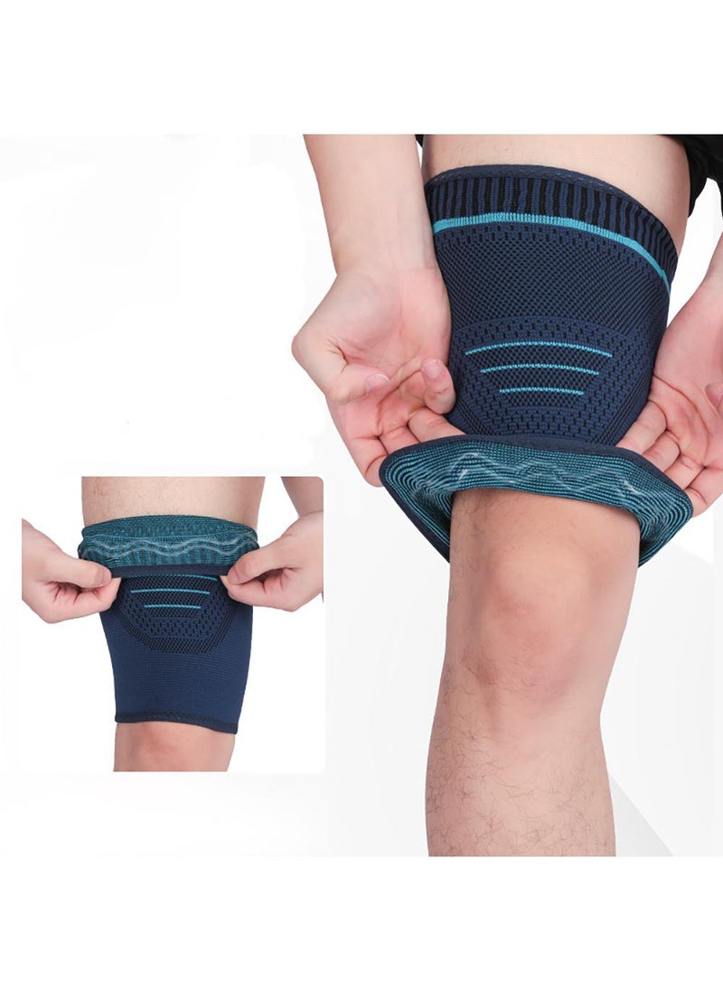 Sweet seven - Anti-Slip Thigh Compression Sleeve - Breathable Quad & Hamstring Support Wrap for Women Men, XL, 1 Pack (Blue) - Image 1