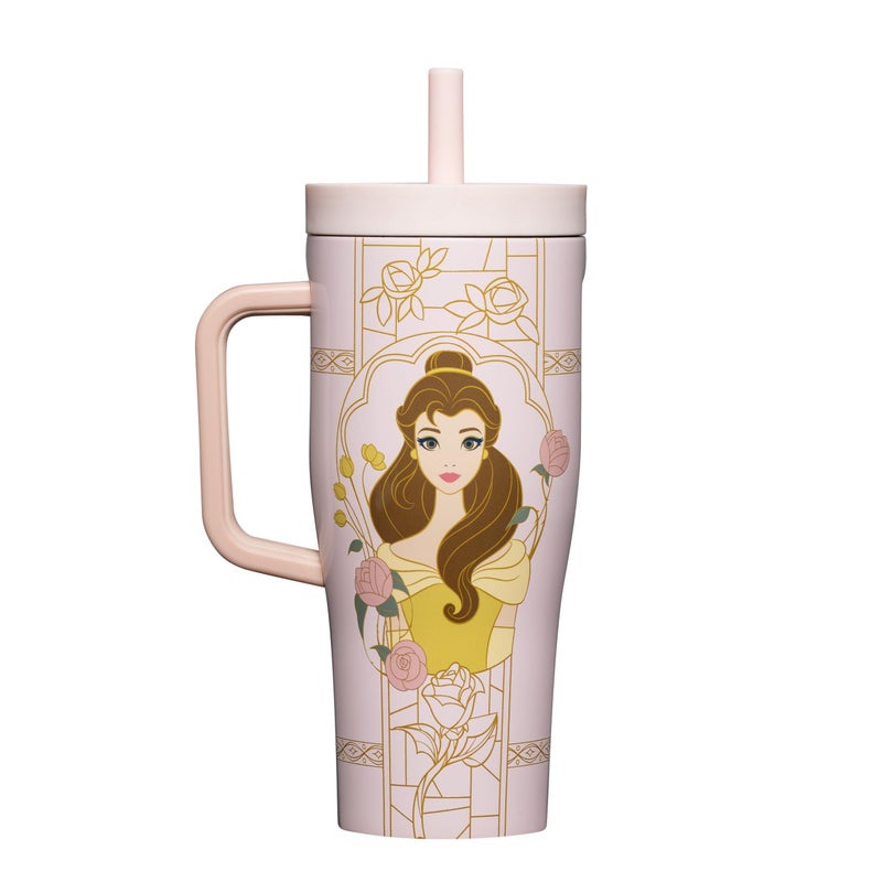 Corkcicle Cruiser Insulated Tumbler with Handle & Straw - Keeps Drinks Ice Cold - Triple-Insulated - Leakproof Travel Mug - BPA-Free - Summer Drinkware Gift - 22 oz, Belle