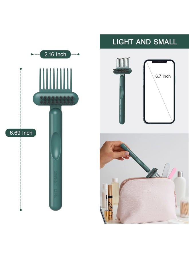 RHOS 2-in-1 Hair Brush Cleaner and Remover Tool - Comb for Removing Hair and Dust, Suitable for Home and Salon Use (1 Pack-Green) - Image 2