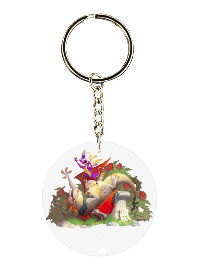 Spyro Double Side Printed Keychain