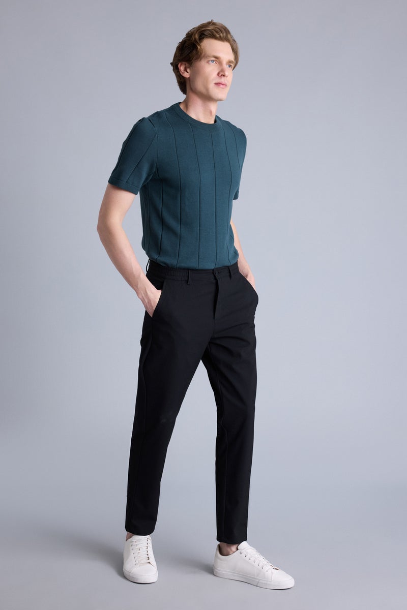 DeFacto Black Man Regular Fit Trousers Casual - Image 1