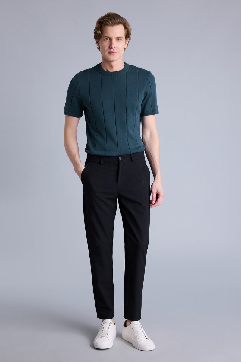 DeFacto Black Man Regular Fit Trousers Casual - Image 2