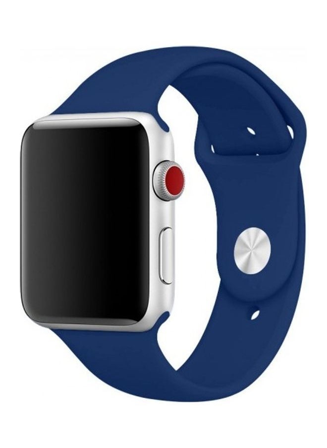 NIBEMINENT - Silicone Replacement Band For Apple Watch 38/40mm Ocean Blue - Image 1