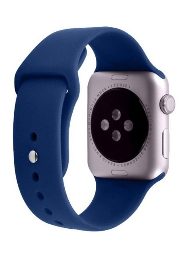 NIBEMINENT - Silicone Replacement Band For Apple Watch 38/40mm Ocean Blue - Image 1