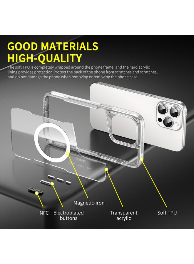Zaboon Case For iPhone 13 Pro MagSafe Acrylic + TPU Transparent Full Coverage Phone Case - Image 2