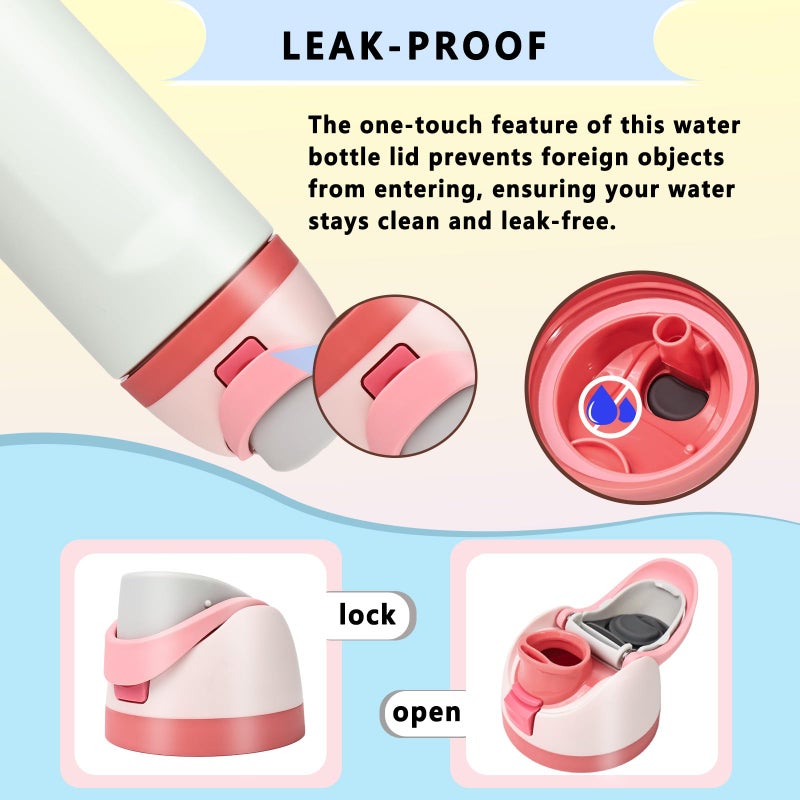 Ntiera Replacement Lid For Owala Freesip Compatible With Owala Freesip Water Bottle 16Oz 24Oz 32Oz 40Oz Premium Replacement Accessories For Owala Cap Leak-Proof Bpa-Free(Pink Latte) - Image 5