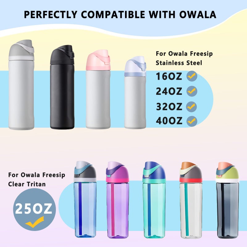 Ntiera Replacement Lid For Owala Freesip Compatible With Owala Freesip Water Bottle 16Oz 24Oz 32Oz 40Oz Premium Replacement Accessories For Owala Cap Leak-Proof Bpa-Free(Pink Latte) - Image 4