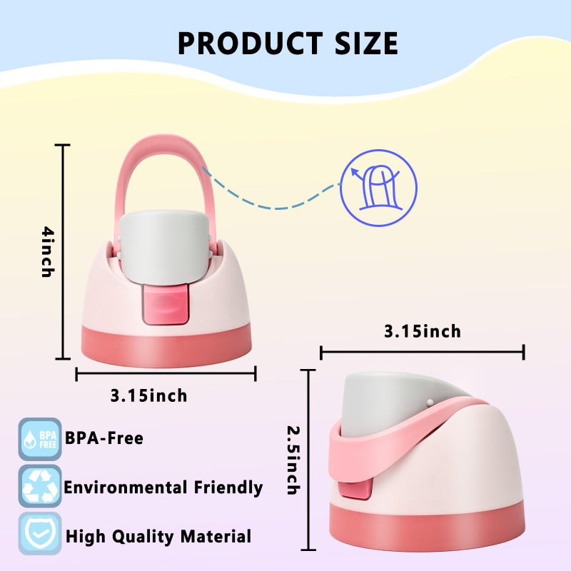 Ntiera Replacement Lid For Owala Freesip Compatible With Owala Freesip Water Bottle 16Oz 24Oz 32Oz 40Oz Premium Replacement Accessories For Owala Cap Leak-Proof Bpa-Free(Pink Latte) - Image 3
