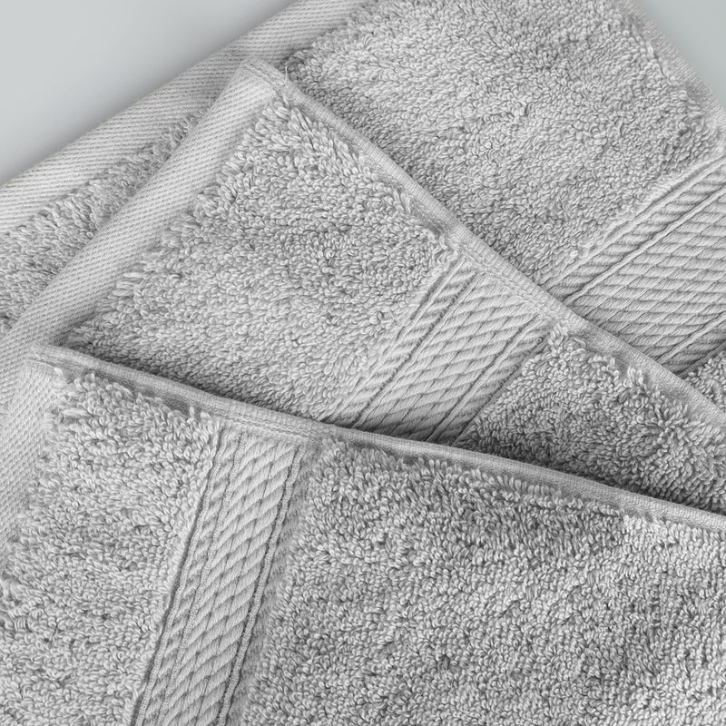 Superior Egyptian Cotton Pile Bath Towel Set of 2  Ultra Soft Luxury Towels  Thick Plush Essentials  Absorbent Heavyweight  Guest Bath  Hotel  Spa  Home Bathroom  Shower Basics  Silver - Image 5
