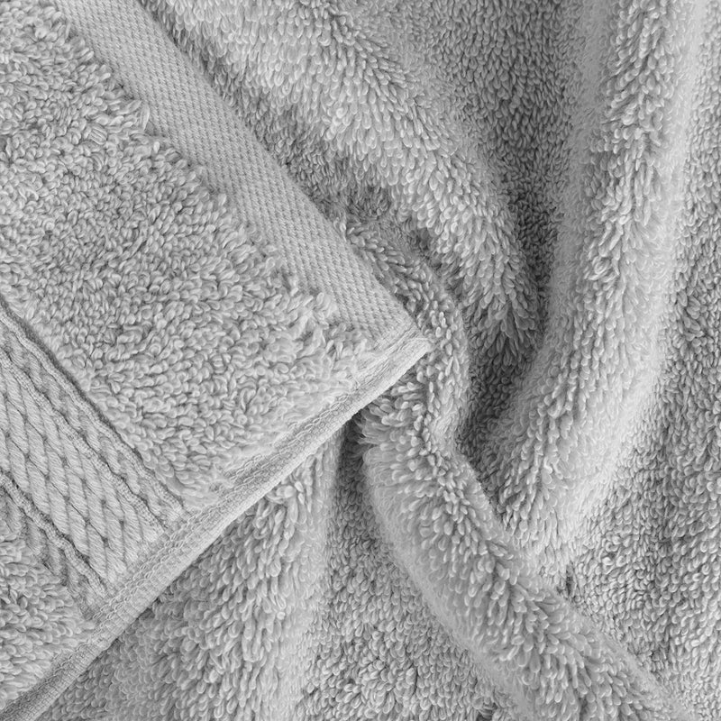 Superior Egyptian Cotton Pile Bath Towel Set of 2  Ultra Soft Luxury Towels  Thick Plush Essentials  Absorbent Heavyweight  Guest Bath  Hotel  Spa  Home Bathroom  Shower Basics  Silver - Image 4