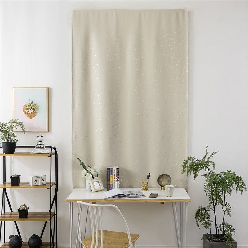 1PC Curtain Aoresac Home Hot Silver Stars Blackout Double Sided Velcro Curtain Fabric Home Decoration for Living Room Bedroom - Image 4