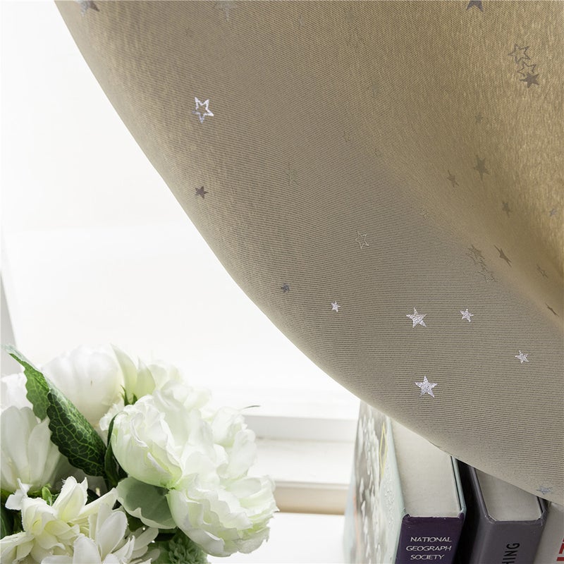 1PC Curtain Aoresac Home Hot Silver Stars Blackout Double Sided Velcro Curtain Fabric Home Decoration for Living Room Bedroom - Image 2