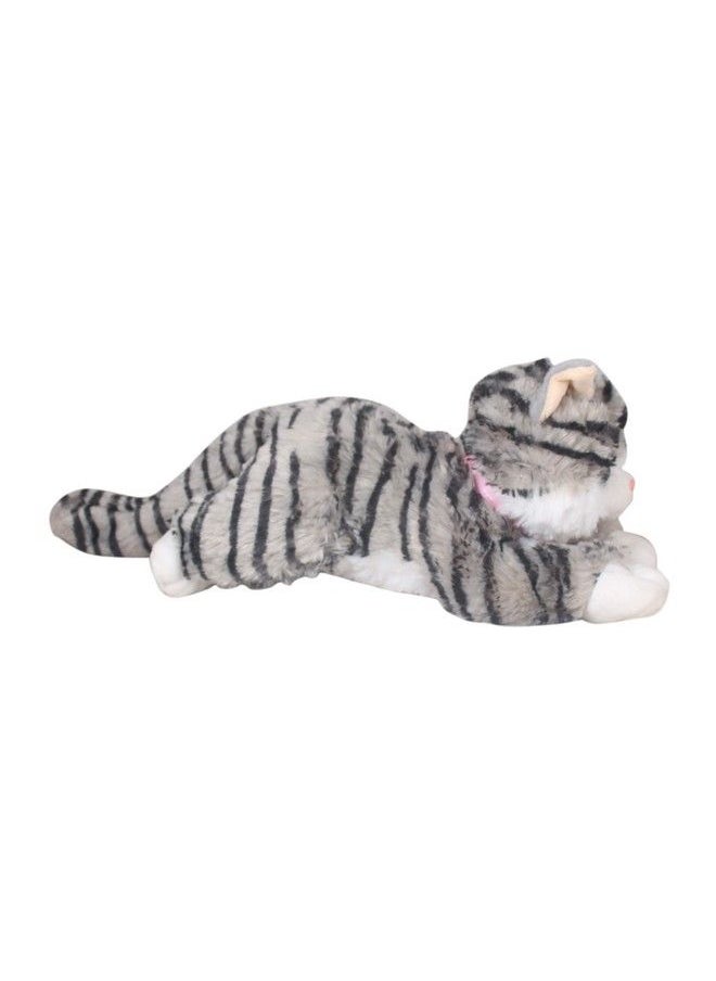 Tickles - Grey Cute Laying Cat Plush Animal Stuffed Soft Toy For Kids (Color: Grey Size: 20 Cm) - Image 1