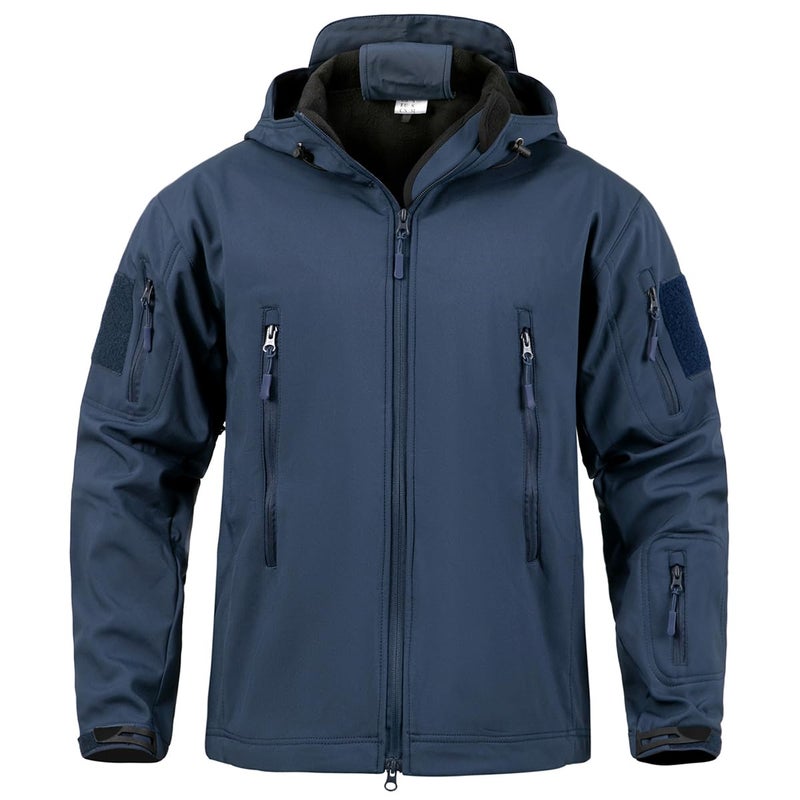 ReFire Gear Men's Army Special Ops Military Tactical Jacket Softshell Fleece Hooded Outdoor Coat - Image 1